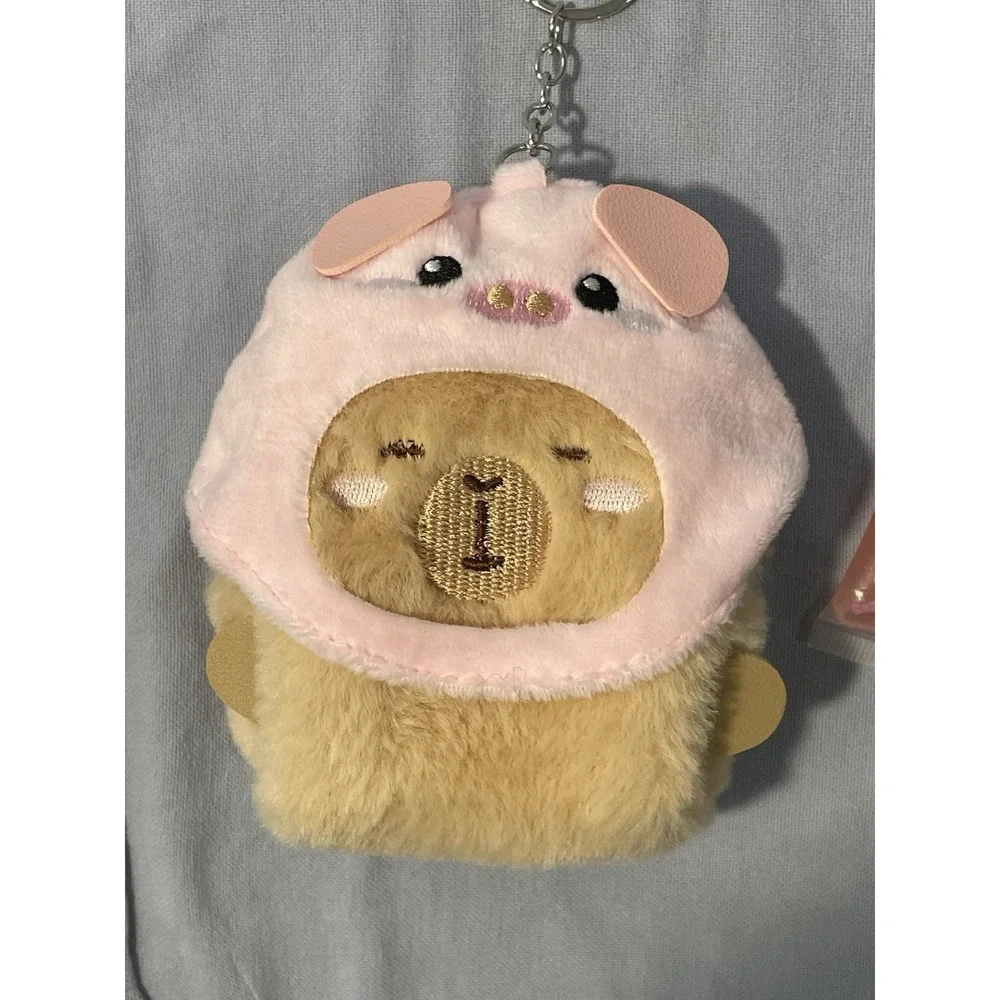 NEW Open Box Capy Happy Friends Mini Bag Keychain & Gloss - Pudding Piggy